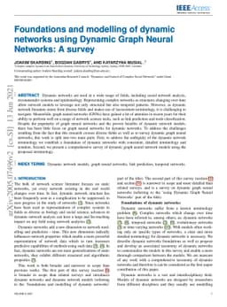 Foundations and modelling of dynamic networks using Dynamic Graph Neural
  Networks: A survey