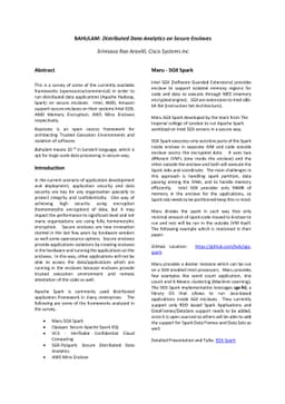 BAHULAM: Distributed Data Analytics on Secure Enclaves