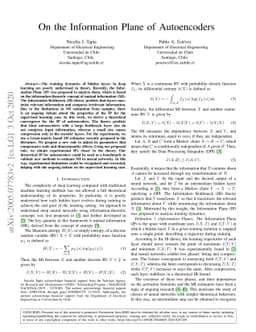 On the Information Plane of Autoencoders