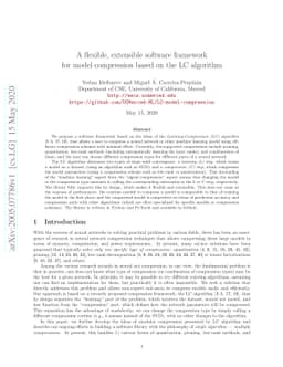 A flexible, extensible software framework for model compression based on
  the LC algorithm
