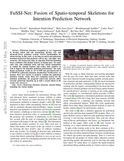 FuSSI-Net: Fusion of Spatio-temporal Skeletons for Intention Prediction
  Network