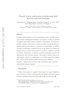 Towards in-store multi-person tracking using head detection and track
  heatmaps