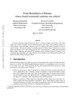 From Boundaries to Bumps: when closed (extremal) contours are critical