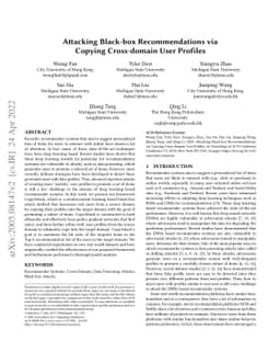 Attacking Black-box Recommendations via Copying Cross-domain User
  Profiles