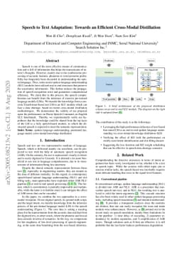 Speech to Text Adaptation: Towards an Efficient Cross-Modal Distillation