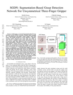 SGDN: Segmentation-Based Grasp Detection Network For Unsymmetrical
  Three-Finger Gripper