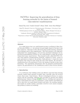 FuCiTNet: Improving the generalization of deep learning networks by the
  fusion of learned class-inherent transformations