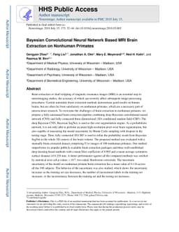 Bayesian convolutional neural network based MRI brain extraction on
  nonhuman primates