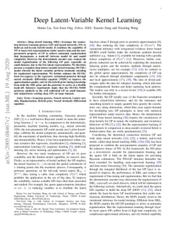 Deep Latent-Variable Kernel Learning