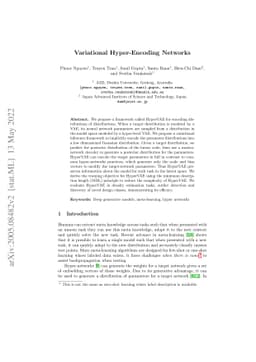 Variational Hyper-Encoding Networks