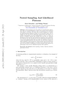 Nested Sampling And Likelihood Plateaus