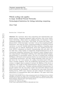 Which scaling rule applies to Artificial Neural Networks