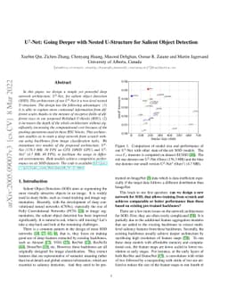 U$^2$-Net: Going Deeper with Nested U-Structure for Salient Object
  Detection