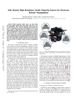 Soft, Round, High Resolution Tactile Fingertip Sensors for Dexterous
  Robotic Manipulation