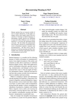 (Re)construing Meaning in NLP