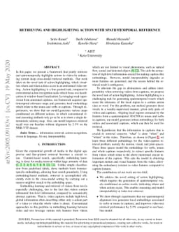 Retrieving and Highlighting Action with Spatiotemporal Reference