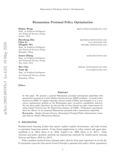 Riemannian Proximal Policy Optimization