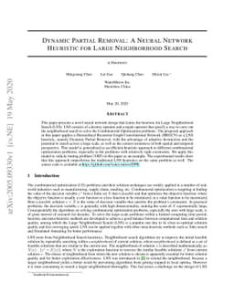Dynamic Partial Removal: A Neural Network Heuristic for Large
  Neighborhood Search