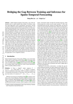 Bridging the Gap Between Training and Inference for Spatio-Temporal
  Forecasting