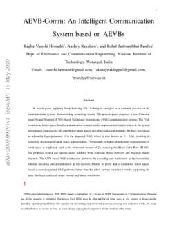 AEVB-Comm: An Intelligent CommunicationSystem based on AEVBs