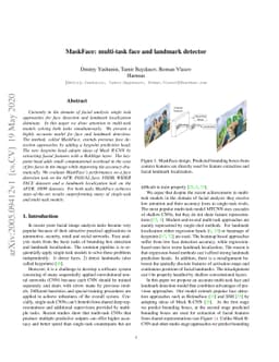 MaskFace: multi-task face and landmark detector