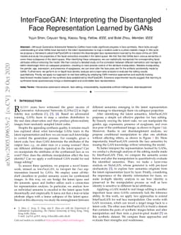 InterFaceGAN: Interpreting the Disentangled Face Representation Learned
  by GANs