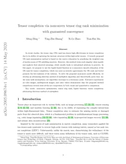 Tensor completion via nonconvex tensor ring rank minimization with
  guaranteed convergence
