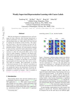 Weakly Supervised Representation Learning with Coarse Labels