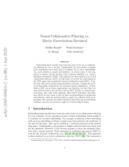 Neural Collaborative Filtering vs. Matrix Factorization Revisited