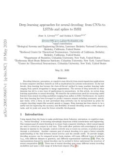 Deep learning approaches for neural decoding: from CNNs to LSTMs and
  spikes to fMRI