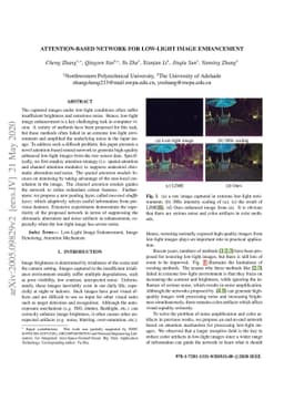 Attention-based network for low-light image enhancement