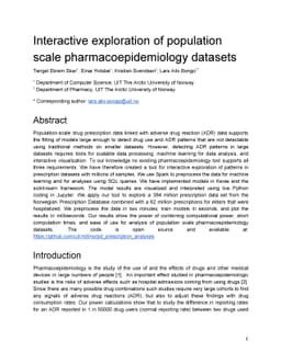 Interactive exploration of population scale pharmacoepidemiology
  datasets