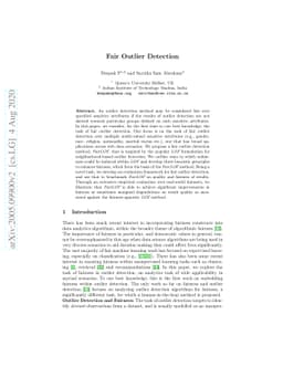 Fair Outlier Detection
