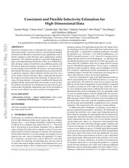 Consistent and Flexible Selectivity Estimation for High-Dimensional Data