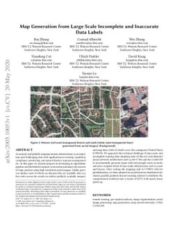 Map Generation from Large Scale Incomplete and Inaccurate Data Labels