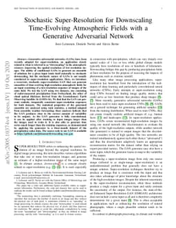 Stochastic Super-Resolution for Downscaling Time-Evolving Atmospheric
  Fields with a Generative Adversarial Network