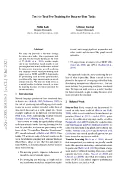 Text-to-Text Pre-Training for Data-to-Text Tasks