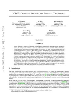 CPOT: Channel Pruning via Optimal Transport