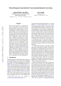 Fluent Response Generation for Conversational Question Answering