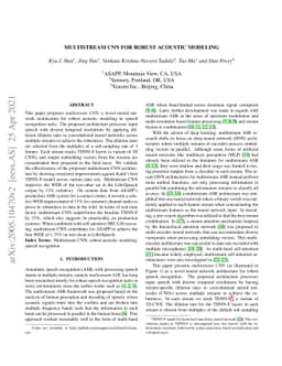 Multistream CNN for Robust Acoustic Modeling