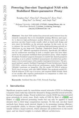 Powering One-shot Topological NAS with Stabilized Share-parameter Proxy
