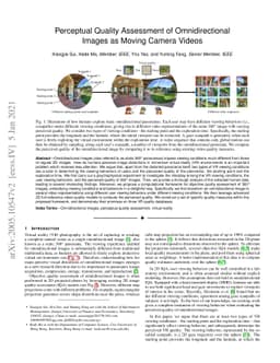 Perceptual Quality Assessment of Omnidirectional Images as Moving Camera
  Videos