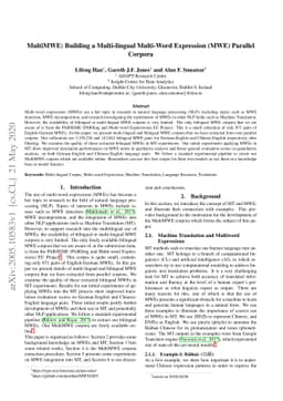 MultiMWE: Building a Multi-lingual Multi-Word Expression (MWE) Parallel
  Corpora
