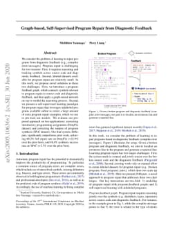 Graph-based, Self-Supervised Program Repair from Diagnostic Feedback