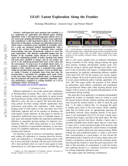LEAF: Latent Exploration Along the Frontier