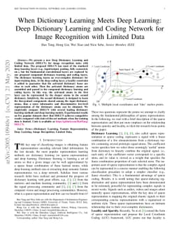 When Dictionary Learning Meets Deep Learning: Deep Dictionary Learning
  and Coding Network for Image Recognition with Limited Data
