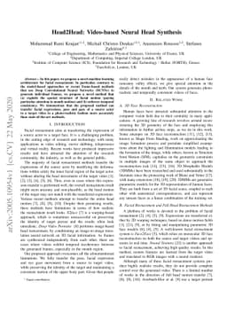 Head2Head: Video-based Neural Head Synthesis