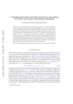 A distribution free test for changes in the trend function of locally
  stationary processes