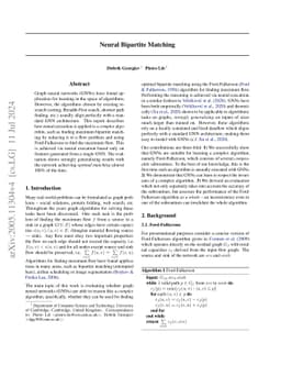 Neural Bipartite Matching