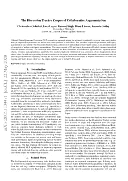 The Discussion Tracker Corpus of Collaborative Argumentation